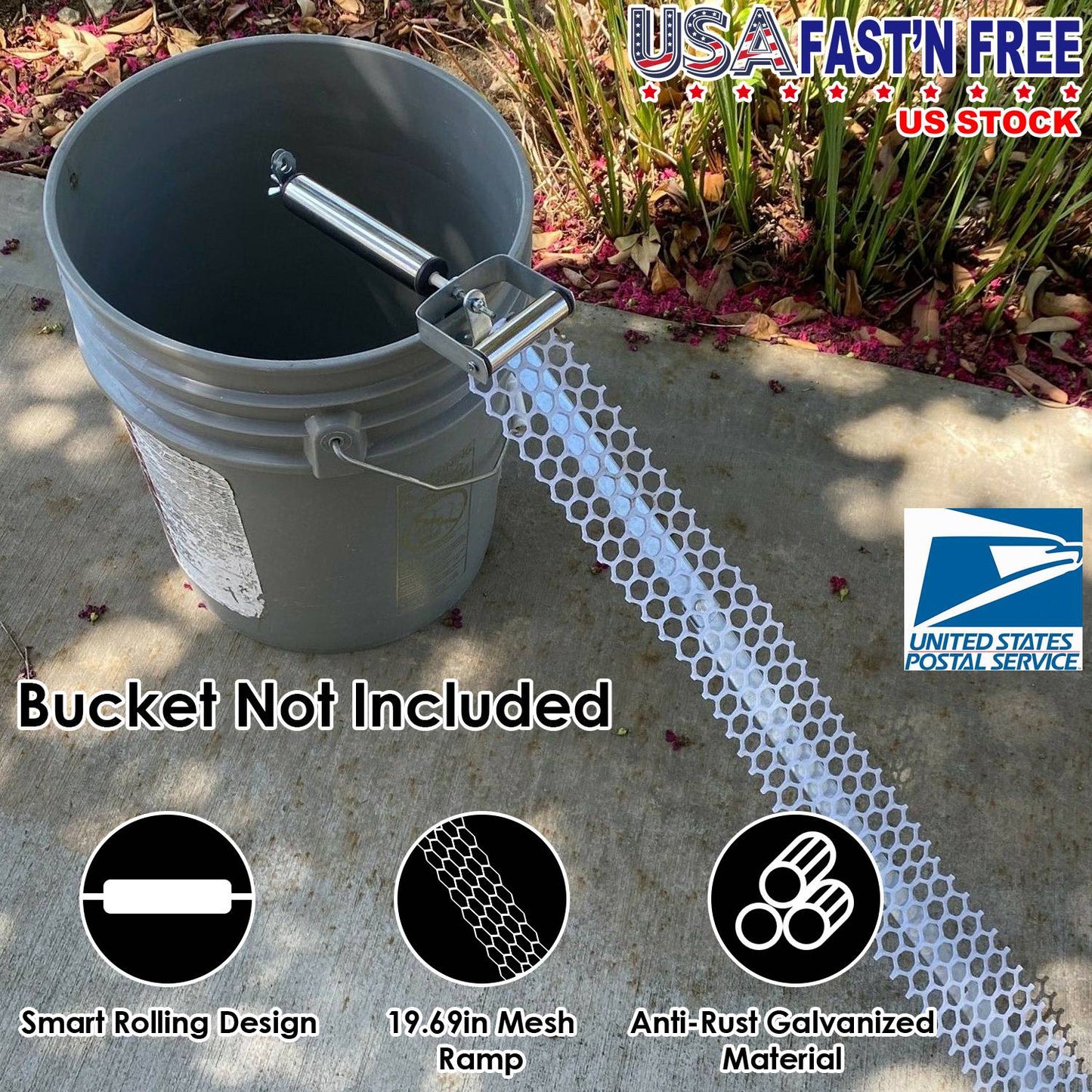 Reusable Mice Rat Mouse Killer Roll Trap Log Rolling Mouse Catcher Rodent Traps Mouse Control w/ 19.69in Mesh Ramp For Mice Rats Rodents Outdoors Indo