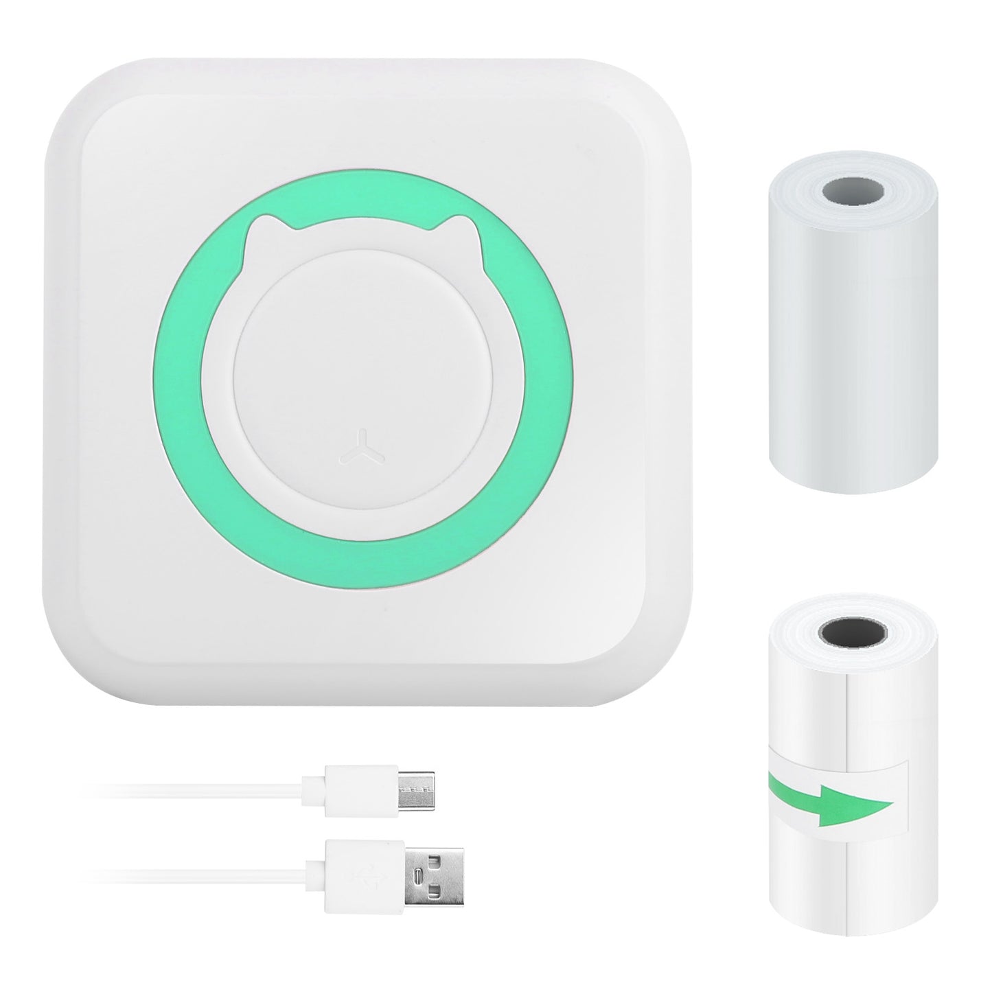 Pocket Wireless Thermal Printer Portable Mini Sticker Maker Machine Rechargeable Inkless Photo PrinterÊfor Printing Label Journal Study Notes Memo Pho