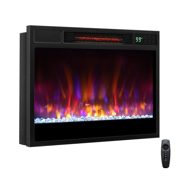 23 Inch 1500W Recessed Electric Fireplace Insert with Remote Control