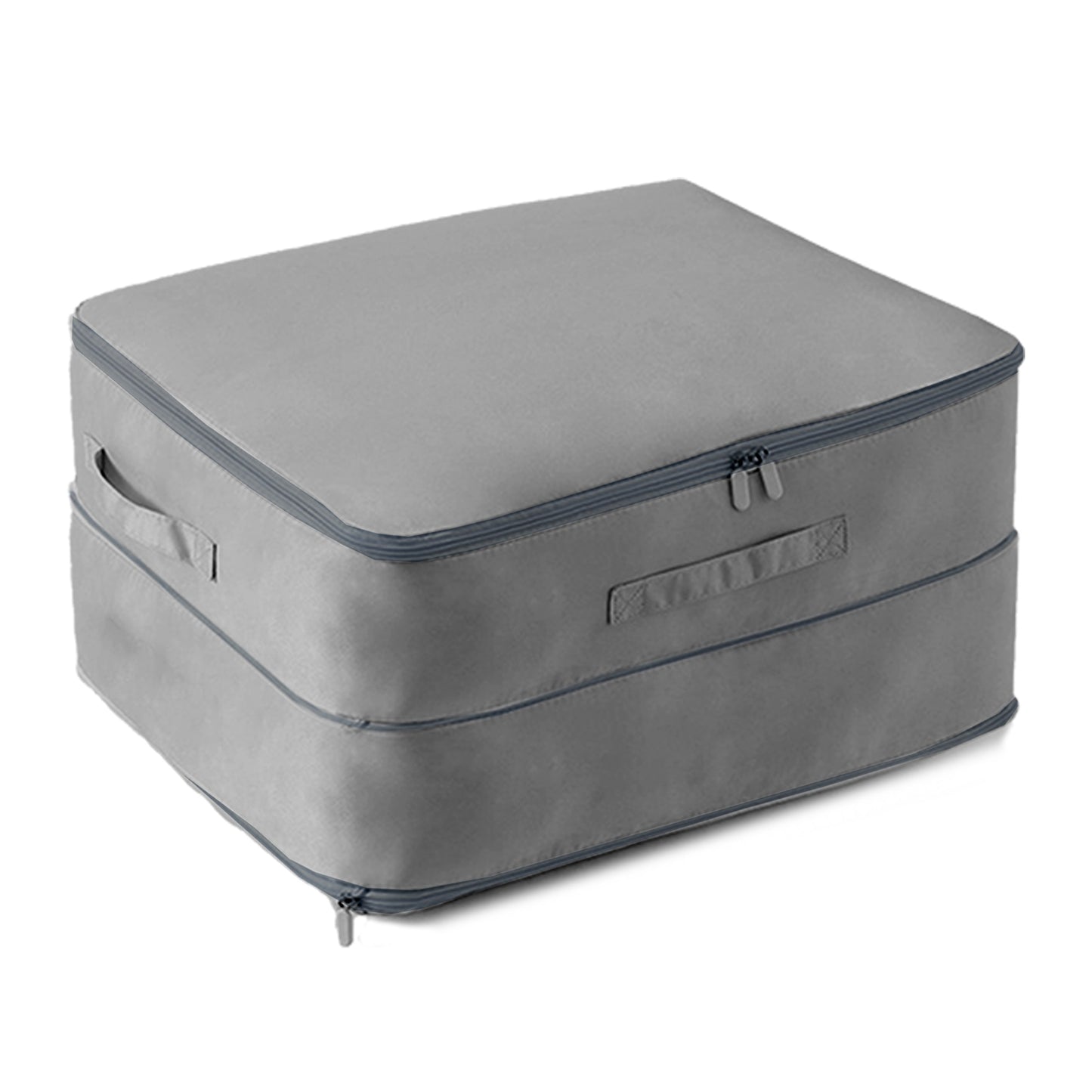 Large Foldable Storage Bag For Comforter Quilt Blanket Clothes Pillows Beddings Self Compression Organizer For Duvet Closet Storage Containers With Du