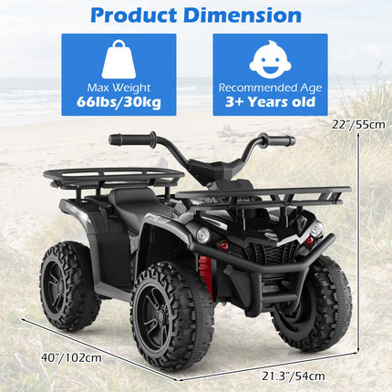 24V Electric Ride On Quad with LED Headlights