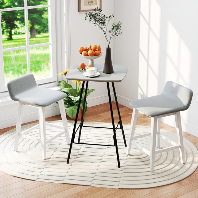 24 Inch Counter Height Bar Stools Set of 2 with Low Back