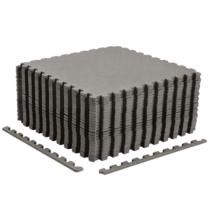 Interlocking EVA Foam Floor Tiles 24-Pack with Borders