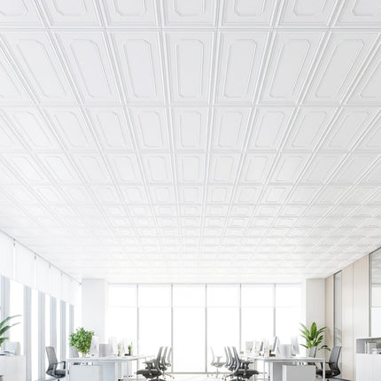 24 Pieces Ceiling Tiles Decorative PVC Ceiling Covering Panels