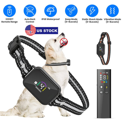 Dog Training Collar with Remote and Bark Control