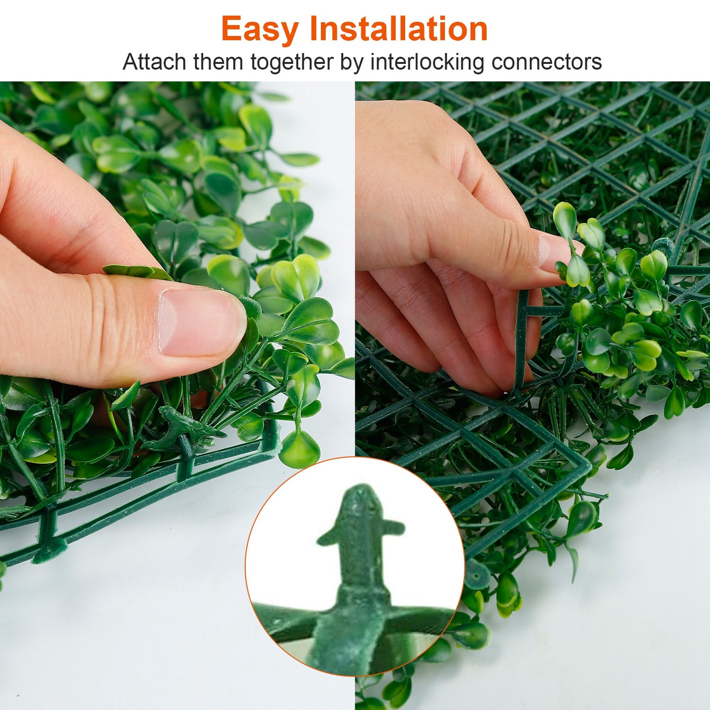 12PCS Boxwood Hedge Panels – Artificial Grass Wall & Privacy Screen