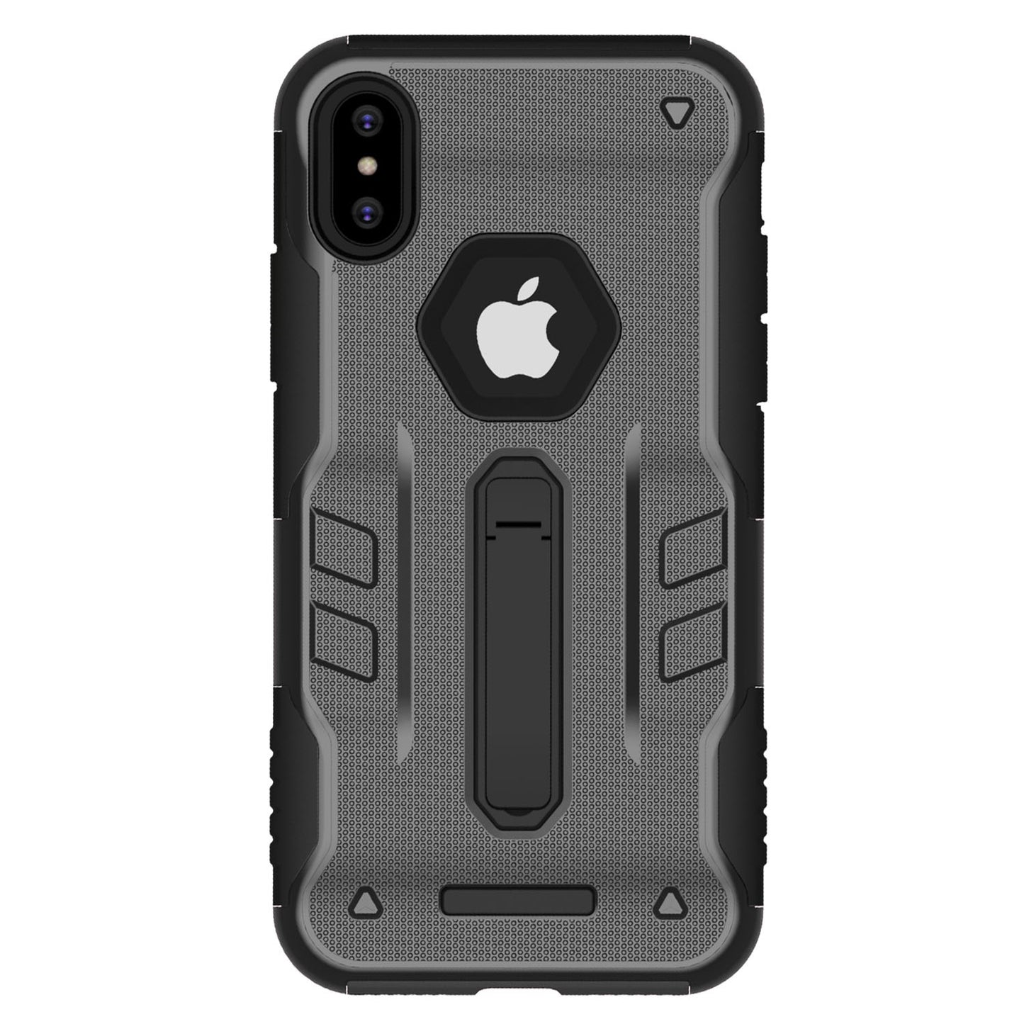 Rugged Phone Case for iPhone X Drop-protection Phone Case with Kickstand Heavy Duty Dual Layers Phone Protective Cover