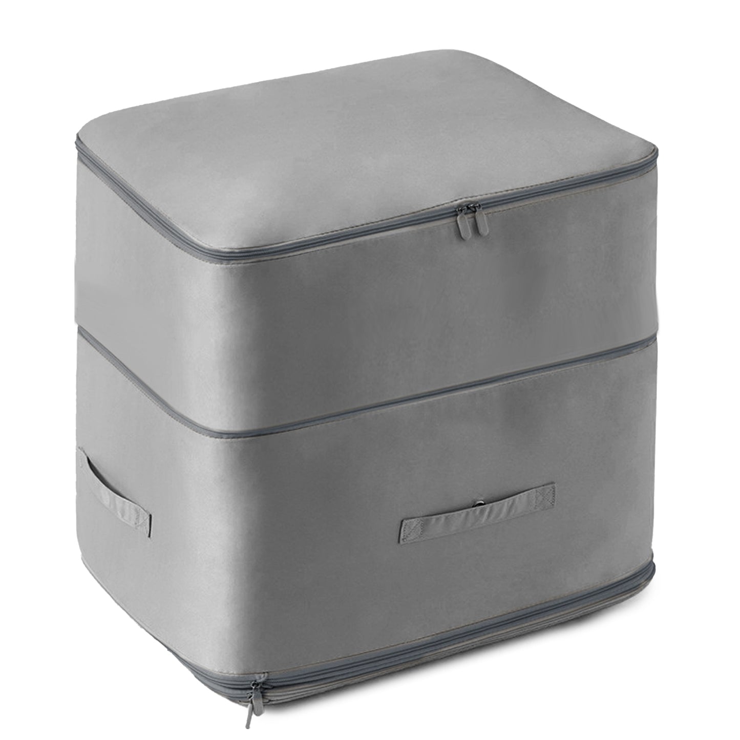 Large Foldable Storage Bag For Comforter Quilt Blanket Clothes Pillows Beddings Self Compression Organizer For Duvet Closet Storage Containers With Du