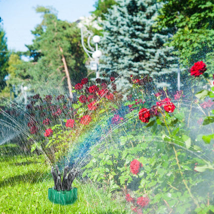 12-Tube Automatic Lawn Sprinkler with 360° Rotation