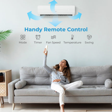 27000 BTU 2 Zone 19 SEER2 Mini Split AC with Heat Pump