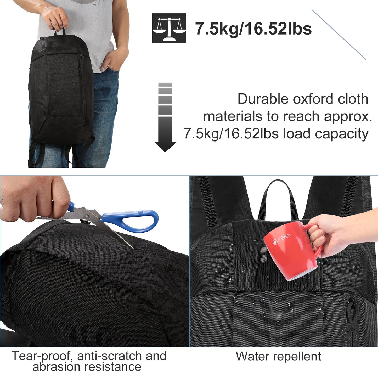 10L Outdoor Sport Backpack Waterproof Daypack Travel Knapsack Schoolbag for Sports Traveling Climbing Cycling Hiking
