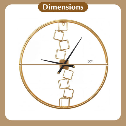 27 Inch Large Wall Clock for Living Room Bedroom Kitchen