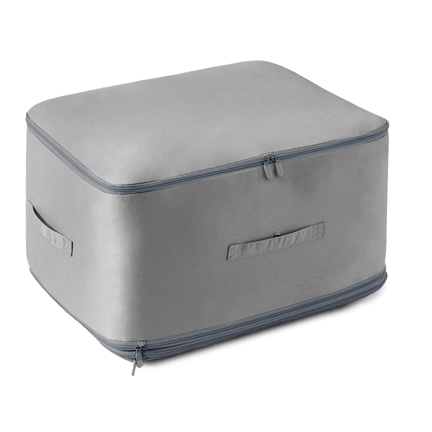 Large Foldable Storage Bag For Comforter Quilt Blanket Clothes Pillows Beddings Self Compression Organizer For Duvet Closet Storage Containers With Du