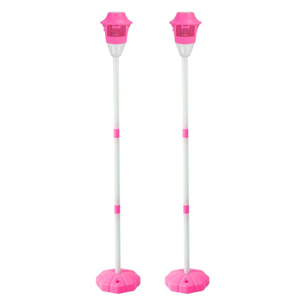 2Pack 3 In 1 Standing Bubble Machines with Colorful Lights and Music Rechargeable Bubble Maker Stands with 2 Modes 3 Adjustable Height for Party Weddi