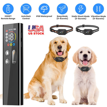 Dog Training Collar with Remote and Bark Control