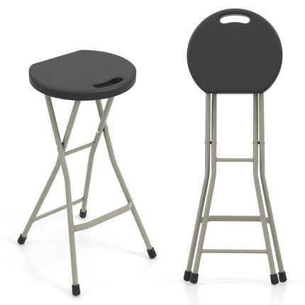 Portable Folding Stool 28 Inch - 330 lbs Capacity (2 Pack)