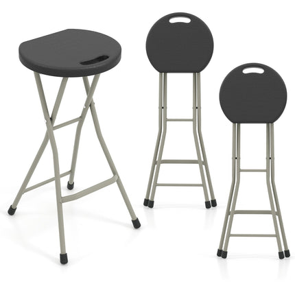Portable Folding Stool 28 Inch - 330 lbs Capacity (2 Pack)