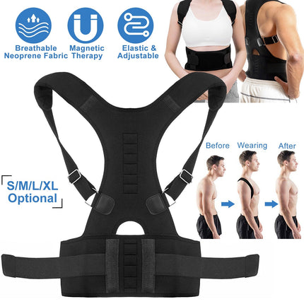 Posture Corrector Back Brace with Magnetic Lumbar Support