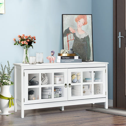 50 Inch Modern Wood Large TV Stand Entertainment Center for TV