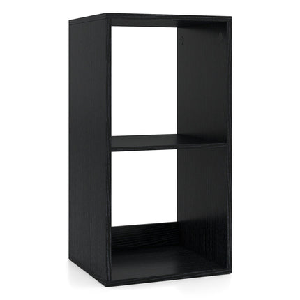 2 Cube Bookshelf with Back Guardrail for Living Room Bedroom