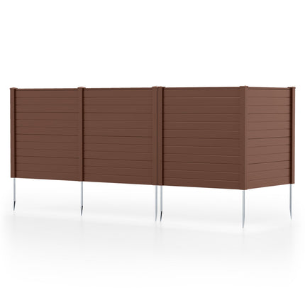 2 Panels 48 x 48 Inch Air Conditioner Trash Can Pool Equipment Enclosure-Brown