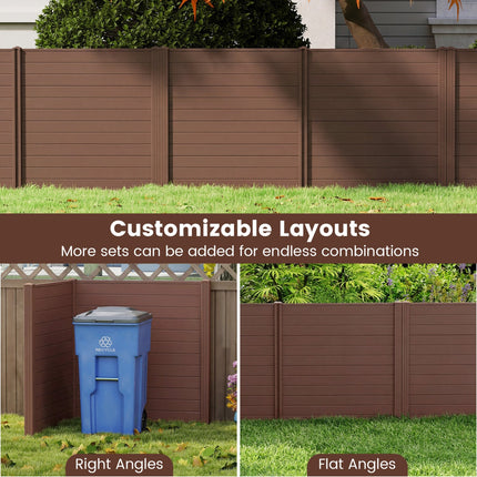 Outdoor Privacy Screen Panels 48x48 Inch 2-Panel Set