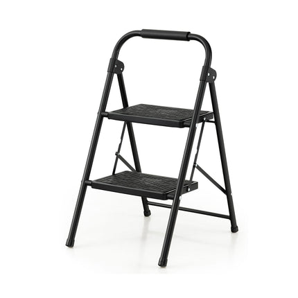 2-Step Folding Ladder with Wide Anti-Slip Pedal