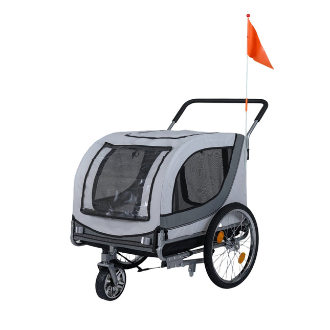 2-in-1 Dog Bike Trailer with Universal Bicycle Coupler