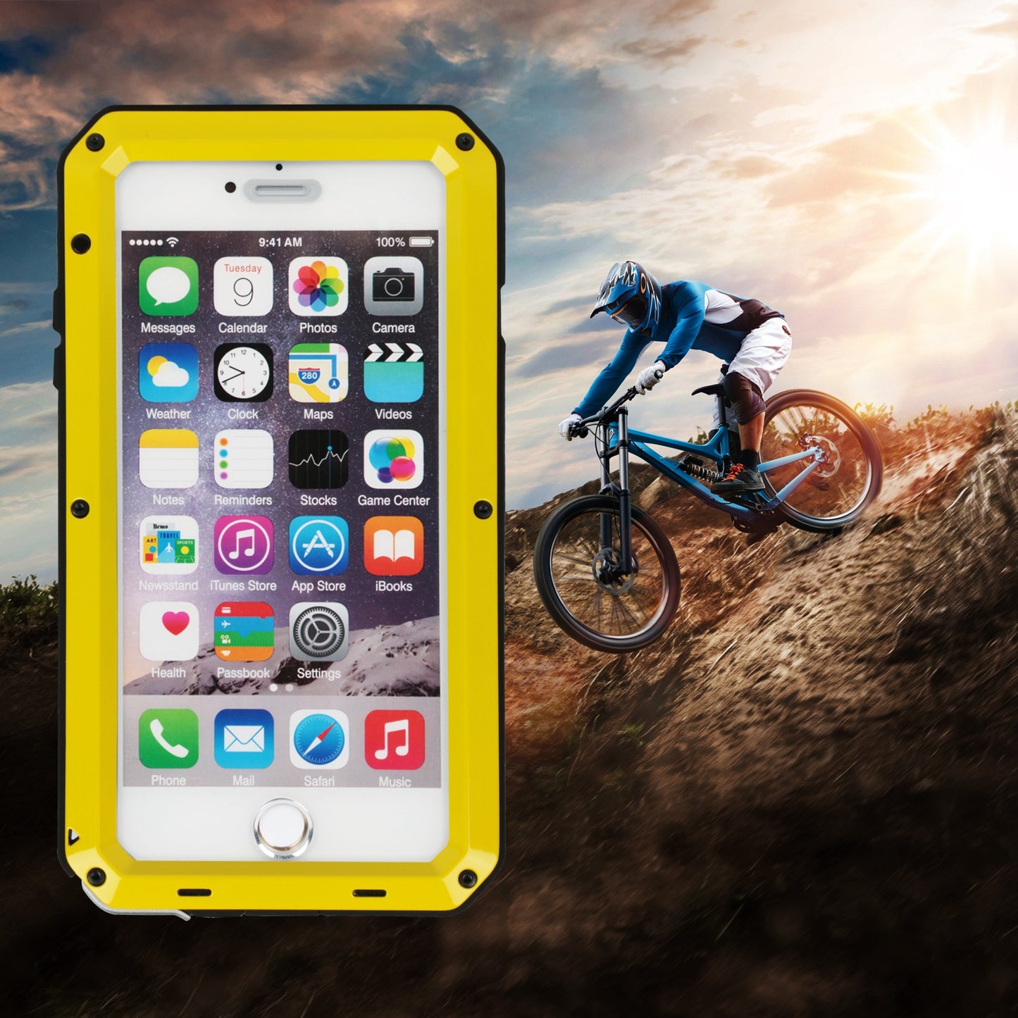 Rugged Shock-Resistant Hybrid Full Cover Case For iPhone 6s Plus