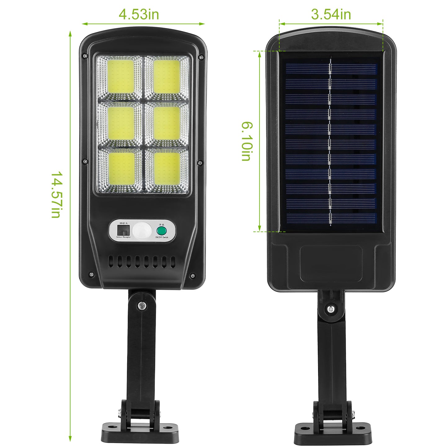 Solar Powered Wall Lights Outdoor 100LED Beads Motion Sensor Lamp IP65 Waterproof 3 Modes Sensor Light W/ Remote Control For Street Front Door Deck