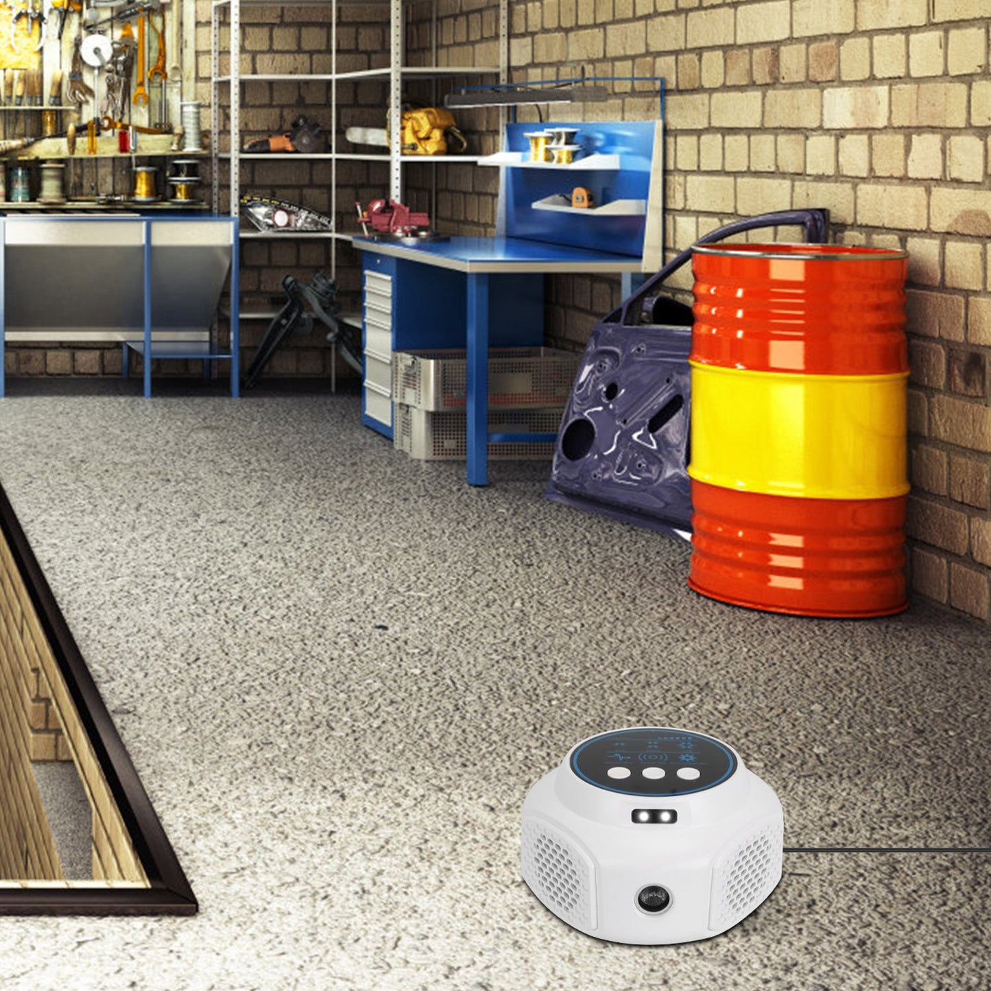 360¡ Ultrasonic Mice Repellent Indoor Rodent Repeller Rat Squirrel Rodent Chaser with 3 Modes 2 Strobe Lights for Kitchen Warehouse