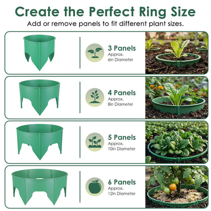 Adjustable Plant Grow Rings 10in with Hand Shovel - 12 Pack