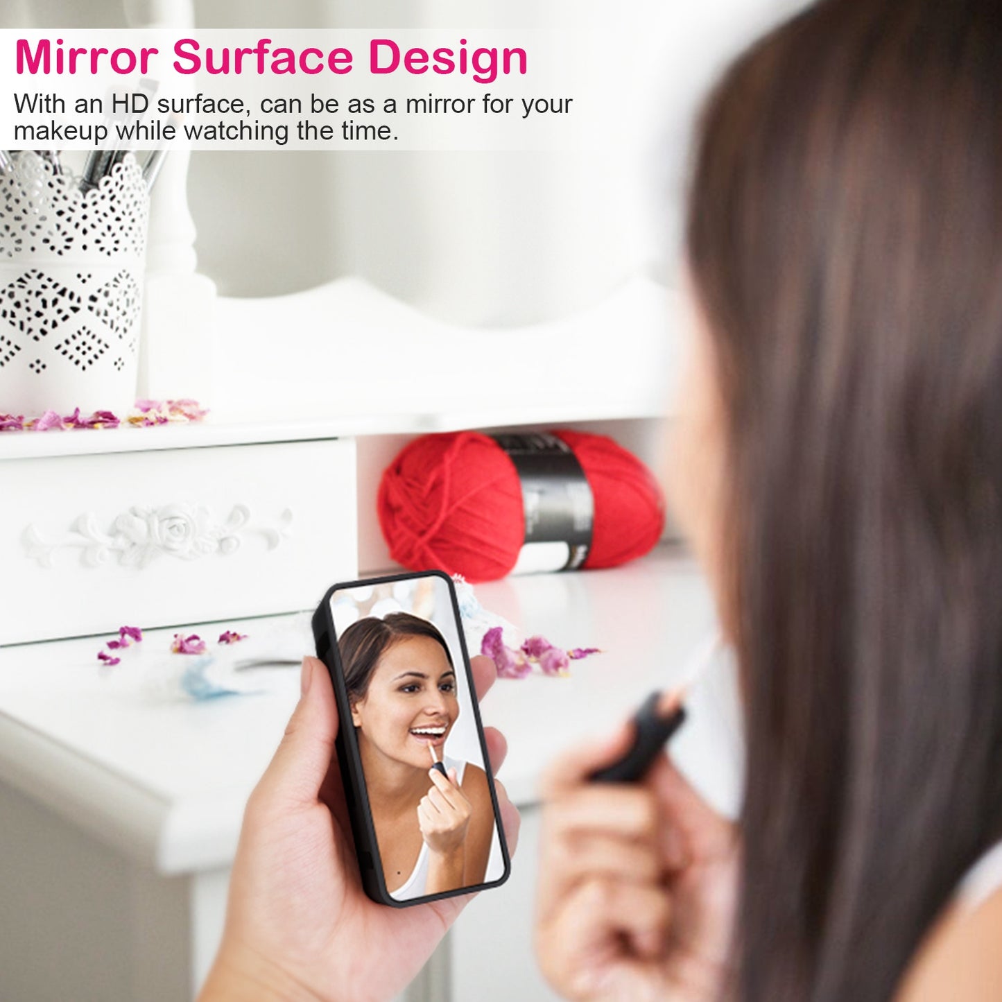 Mirror Digital Alarm Clock LED V5.0 Wireless Speaker Clock with FM Radio Temperature Display MMC Card Slot