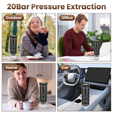 Portable Espresso Machine with Self-Heating & 7500mAh Battery