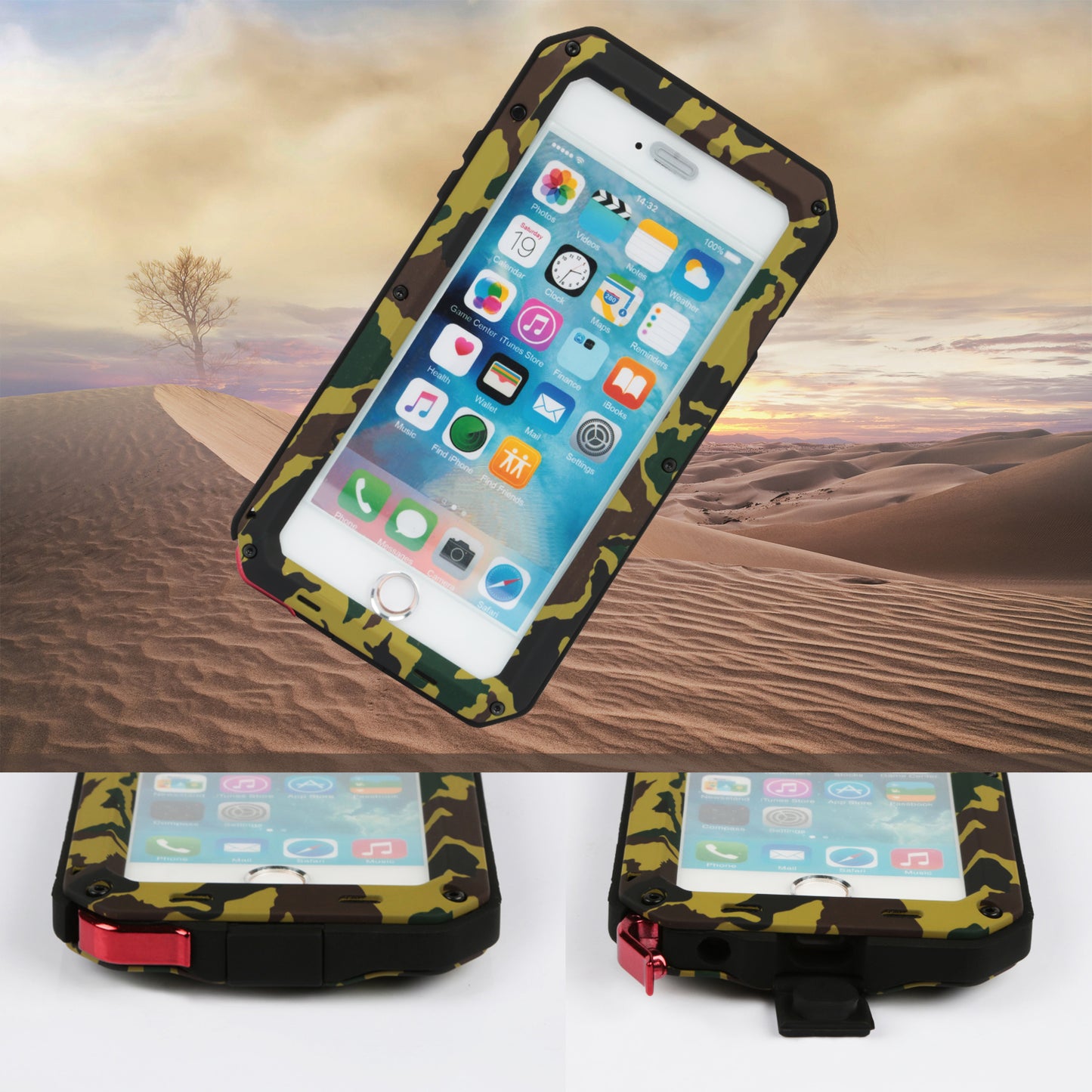 Rugged Shock-Resistant Hybrid Full Cover Case For iPhone 6 Plus