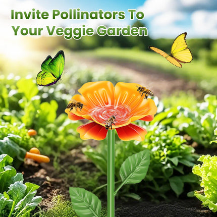 Metal Bee Watering Stations with Anti-Drowning Design (6-Pack)