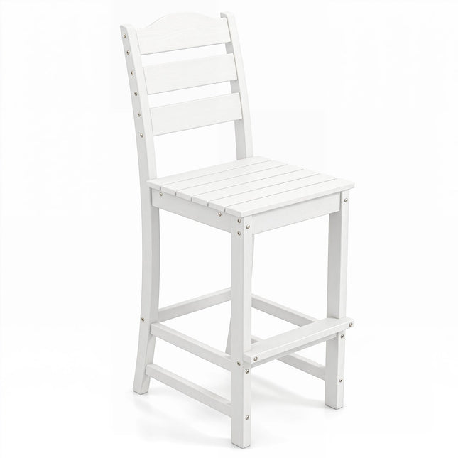 Counter Height Bar Stool with Back and Footrest - 30 Inch