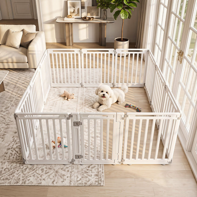 12-Panel Dog Playpen 31.5" Height Indoor Outdoor Pet Fence
