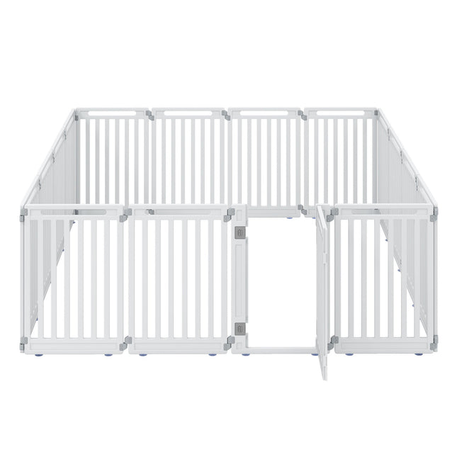 16-Panel Dog Playpen 31.5" Height Indoor Outdoor Pet Gate