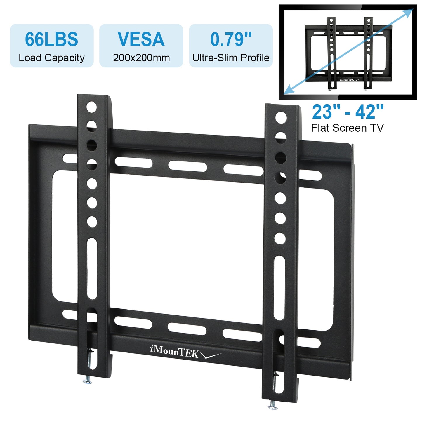 Fixed TV Wall Mount Bracket for 23"-42" LED/LCD/PLASMA Flat TV VESA 200x200mm