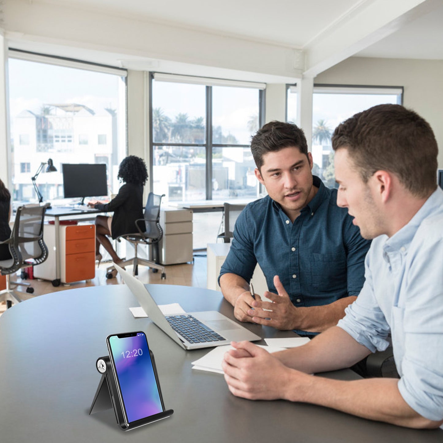 Desktop Phone Stand Tablet Holder 100¡ Adjustable Multi-Angle for Smartphone Pad E-Reader