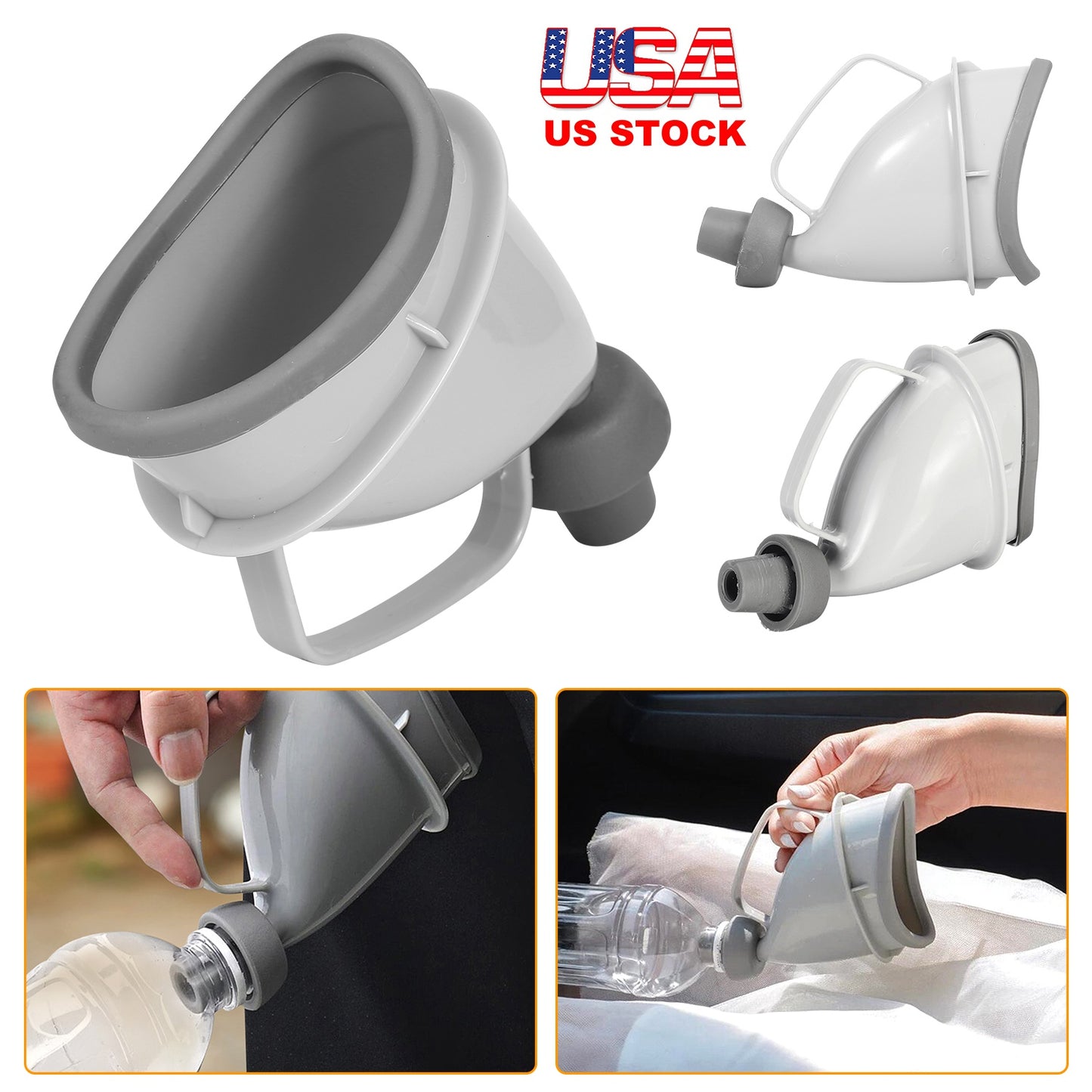 Unisex Potty Pee Funnel Adult EmergencyÊUrinal Device Portable Male Female Toilet For Car Camping Travel Outdoor