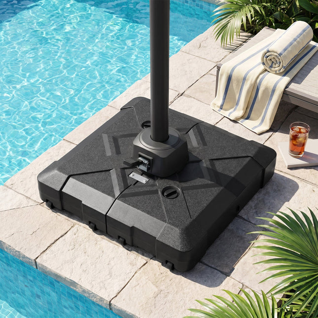 34" x 34" Cantilever Patio Umbrella Base with 4 Wheels