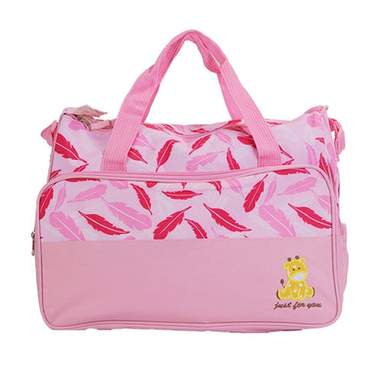 5PCS Baby Diaper Bag Set, Multifunctional Mummy Handbags with Diaper Pad, Food Bag, Bottle Bag, Travel Tote for Mom & Dad