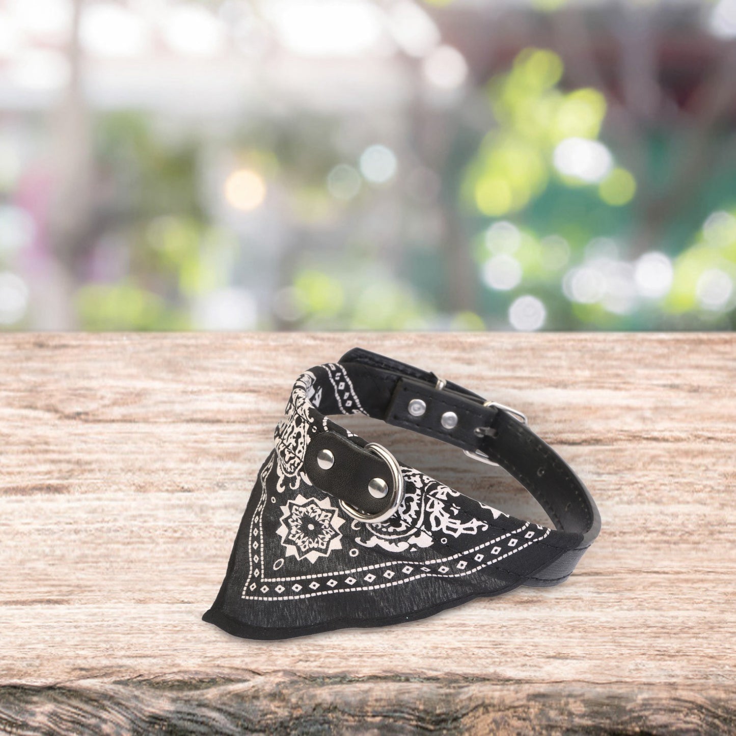 Adjustable Bandana Leather Pet Collar Triangle Scarf