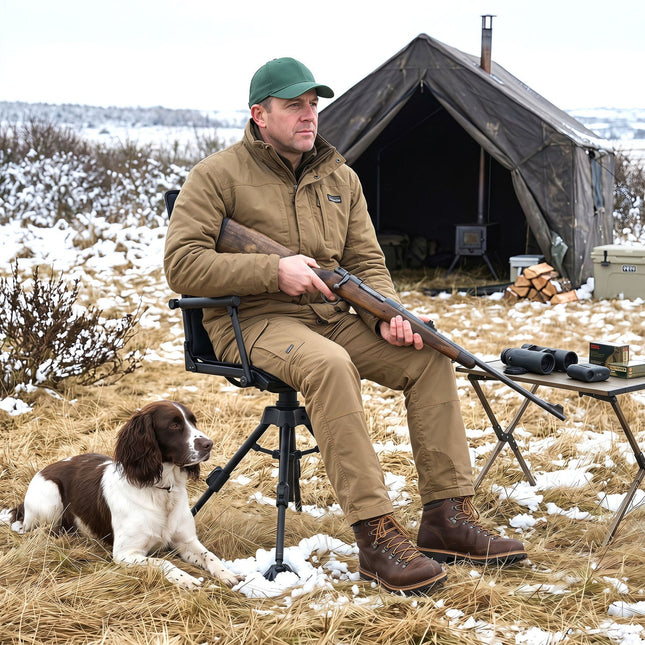 360° Swivel Hunting Seat with 5-Level Adjustable Height