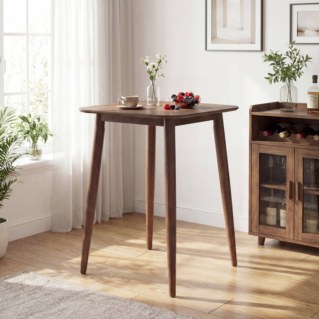 Counter Height Bar Table 36" with Solid Rubberwood Legs