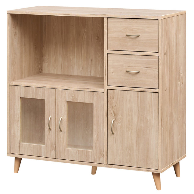 36 Inch Sideboard Buffet Cabinet with Open Compartment