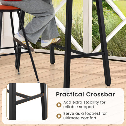 36 Inches Patio Counter Height Bar Table with Adjustable Foot Pads