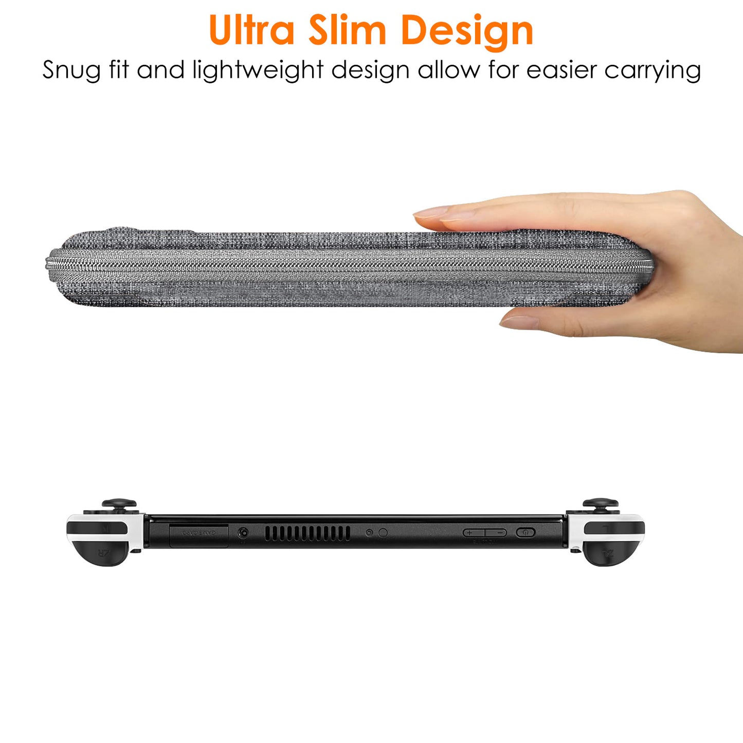 Carrying Case Compatible with Nintendo Switch EVA Hard Shell Console Storage  Bag Pouch Case w/ 10 Game Catridge Slots